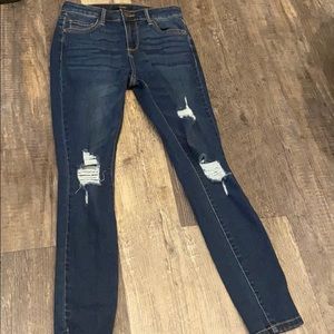 skinny dark washed jeans